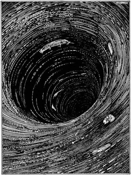 Illustration for Edgar Allan Poe's story -Descent into the Maelstrom- by Harry Clarke 1889-1931- published in 1919