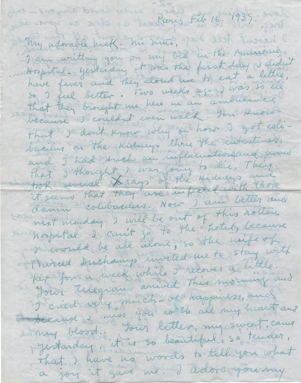 Lettre de Frida Kahlo à Nickolas Muray