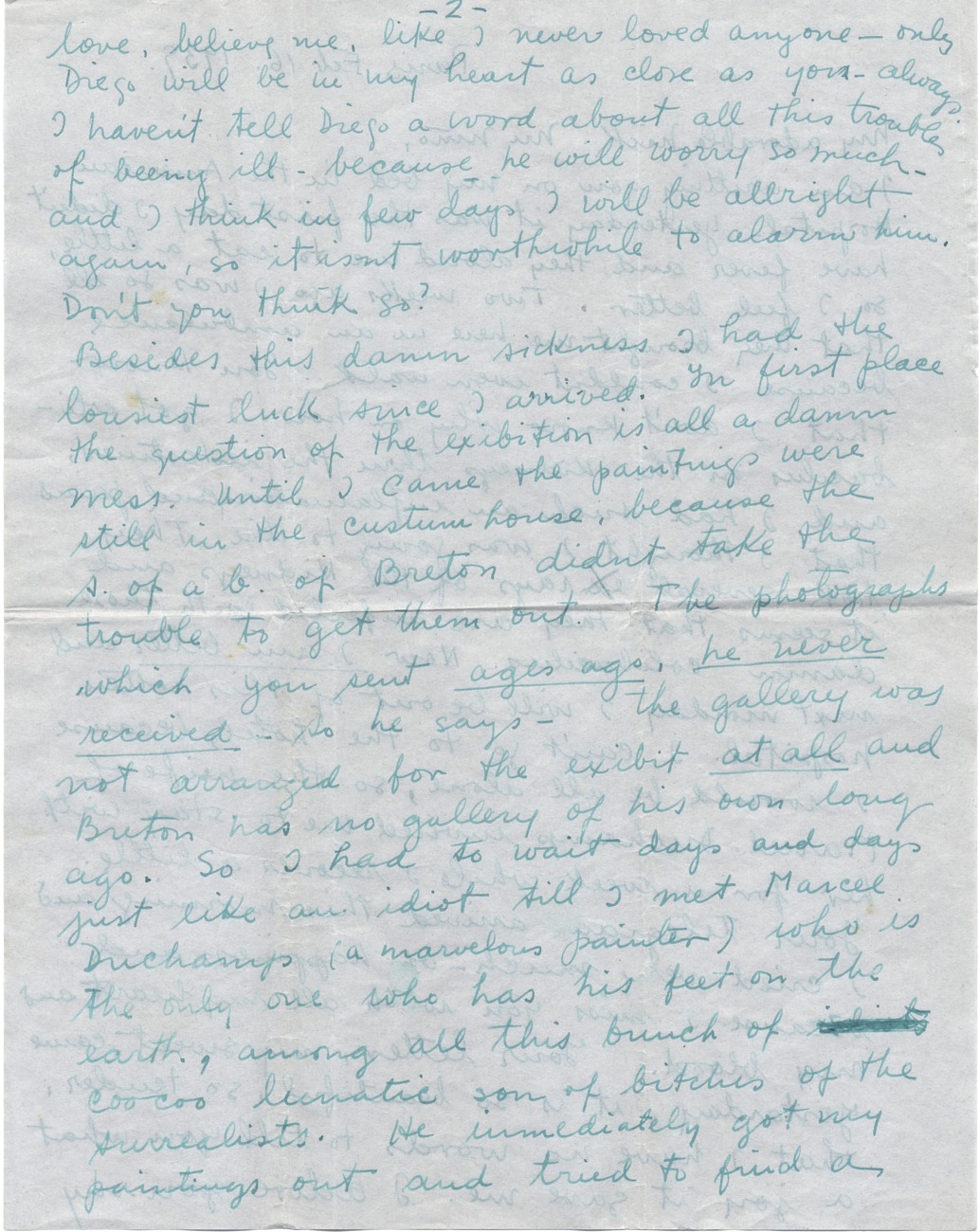 Lettre de Frida Kahlo à Nickolas Muray
