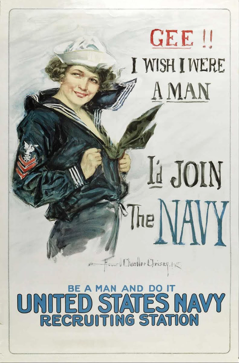 Affiche de recrutement de la marine américaine 1917 Howard Chandler Christy