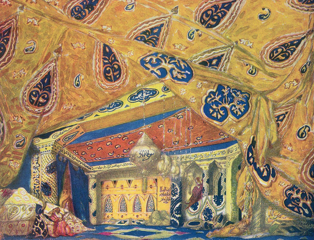 Un salon de Schéhérazade Ballet de N Rimsky-Korsakov - Leon Bakst 1910