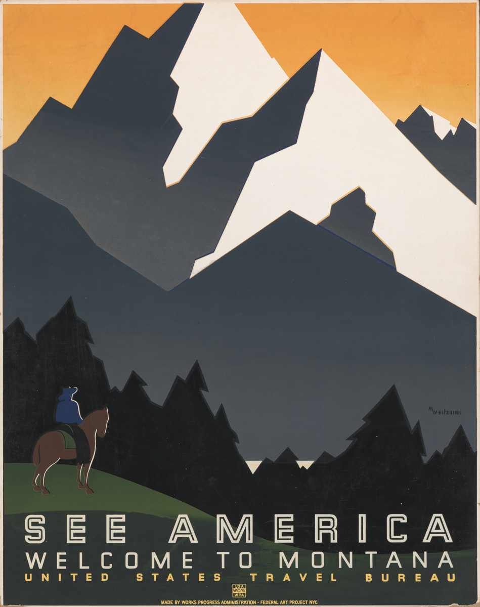 Affiche See America Welcome to Montana - 1936-1939