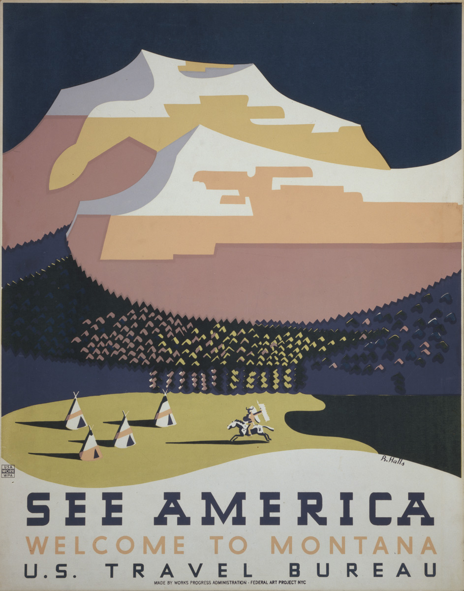 Affiche pour United States Travel Bureau - 1936-1938