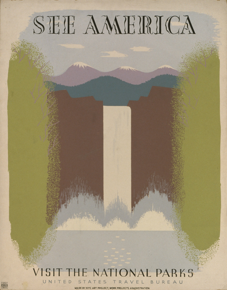 Affiche pour United States Travel Bureau - 1936-1940