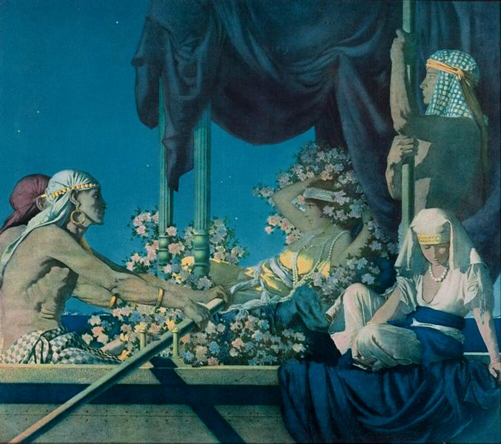 Cléopâtre - Maxfield Parrish - 1918 - illustration pour Crane's Chocolate