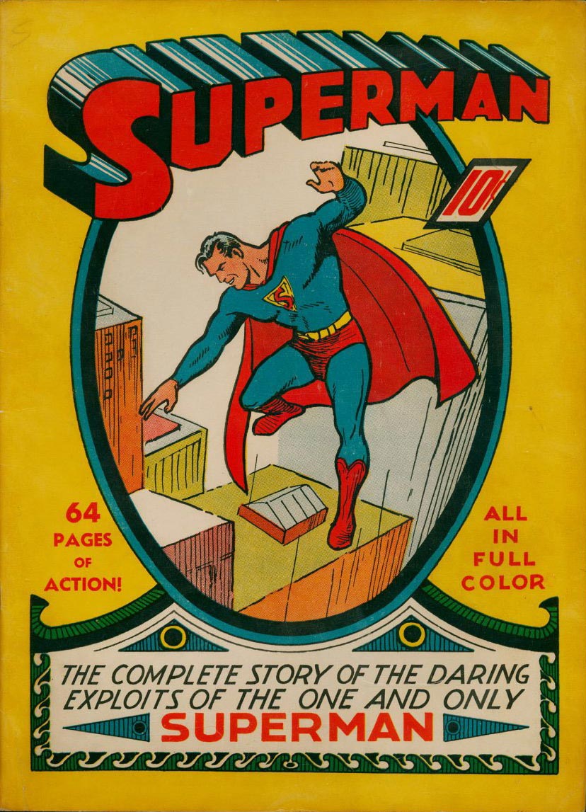 Couverture du premier numéro de Superman - Joe Shuster et Jerry Siegel - DC Comics été 1939