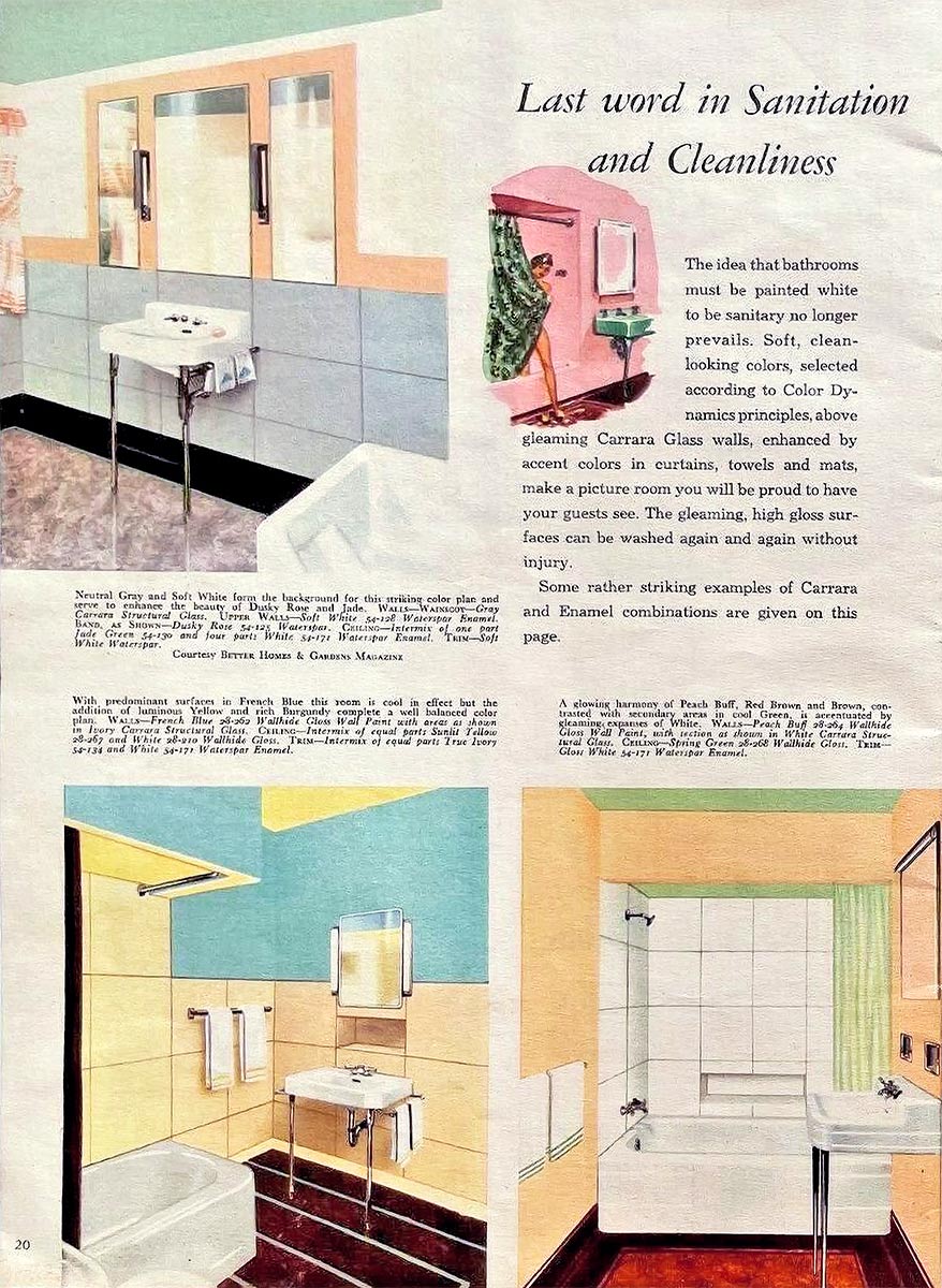 Page intérieure d'un livret La dynamique des couleurs 1946 Pittsburgh Plate Glass Company