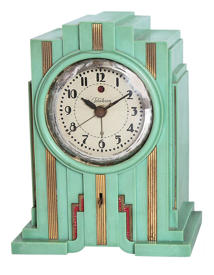 Pendule Telechron Skyscraper, années 1930